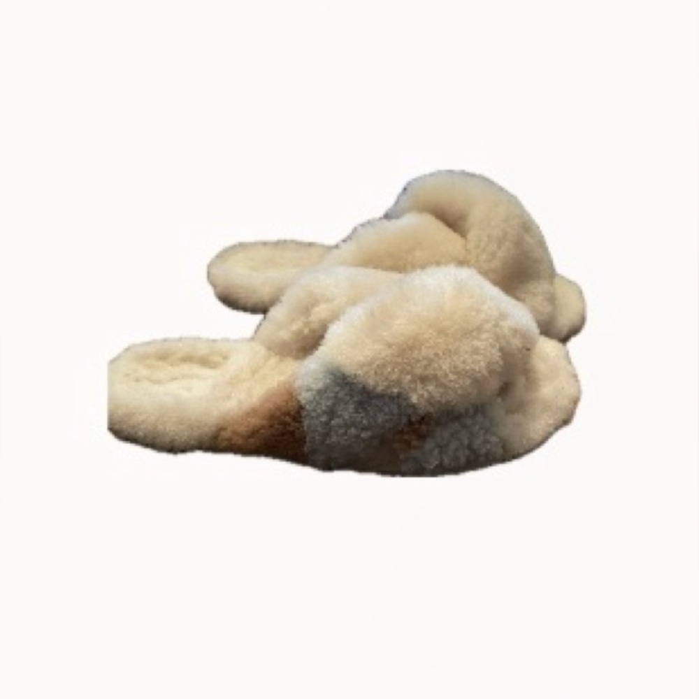 Emu Cream and Tan Women's Slippers